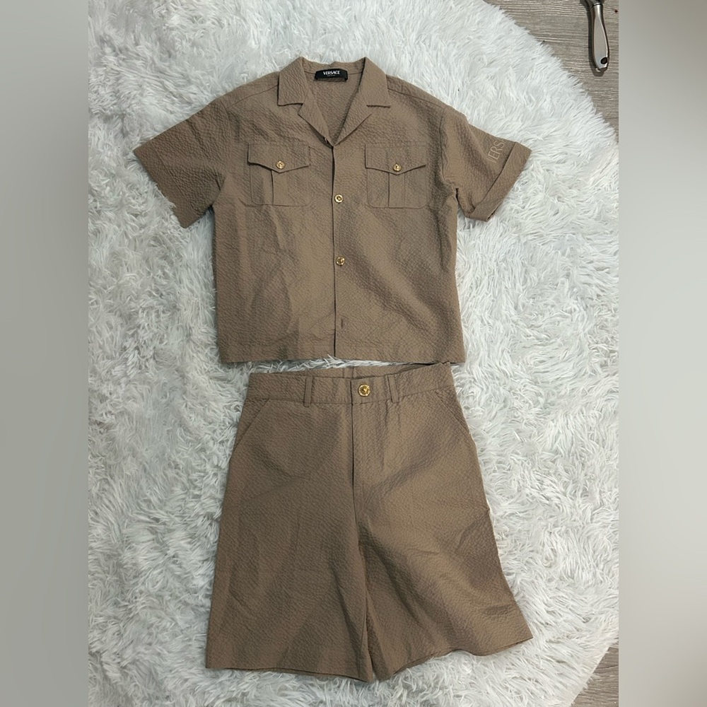 Versace Boys Seersucker set - Sz 8 
Like New Condition